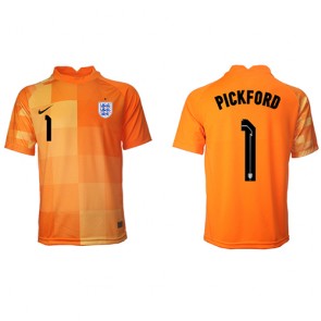 Anglia Jordan Pickford #1 Bramkarskie Koszulka Wyjazdowych MŚ 2022 Krótki Rękaw